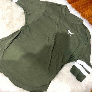 XS PINK ARMY GREEN SHIRT